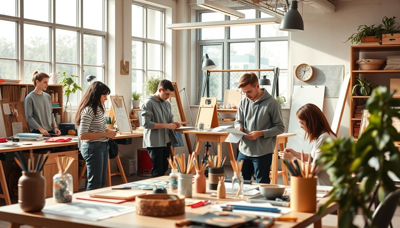 Student using a study guide to organize academic notes